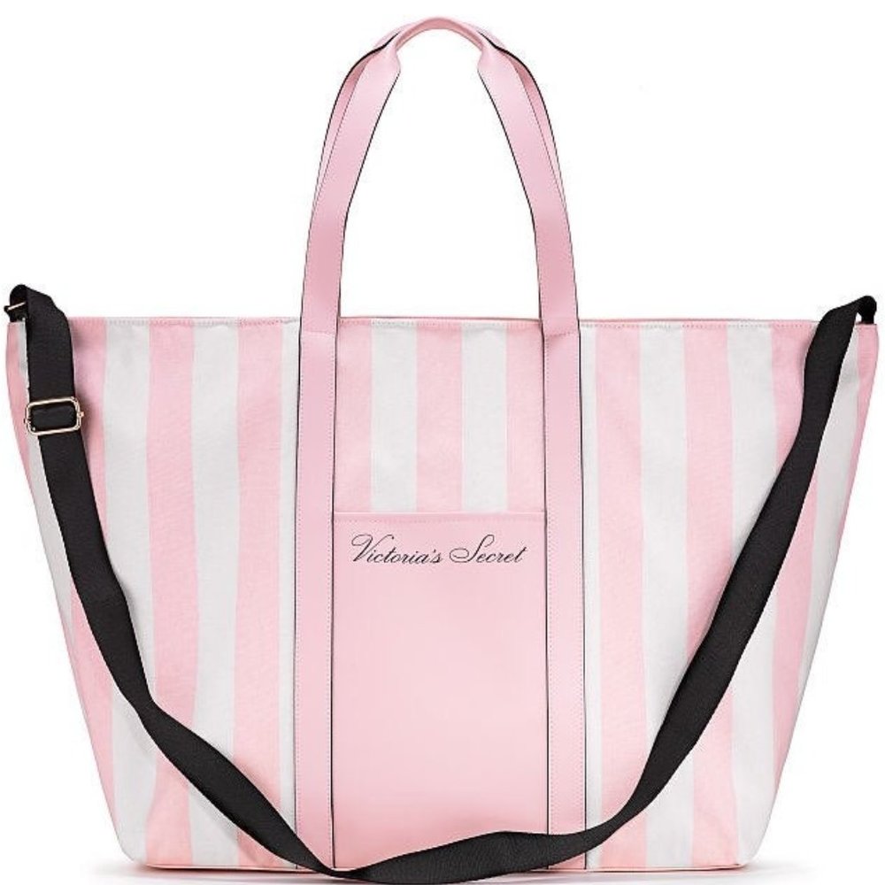 Classic Light Pink Stripes TOTE bag Victoria's Sec